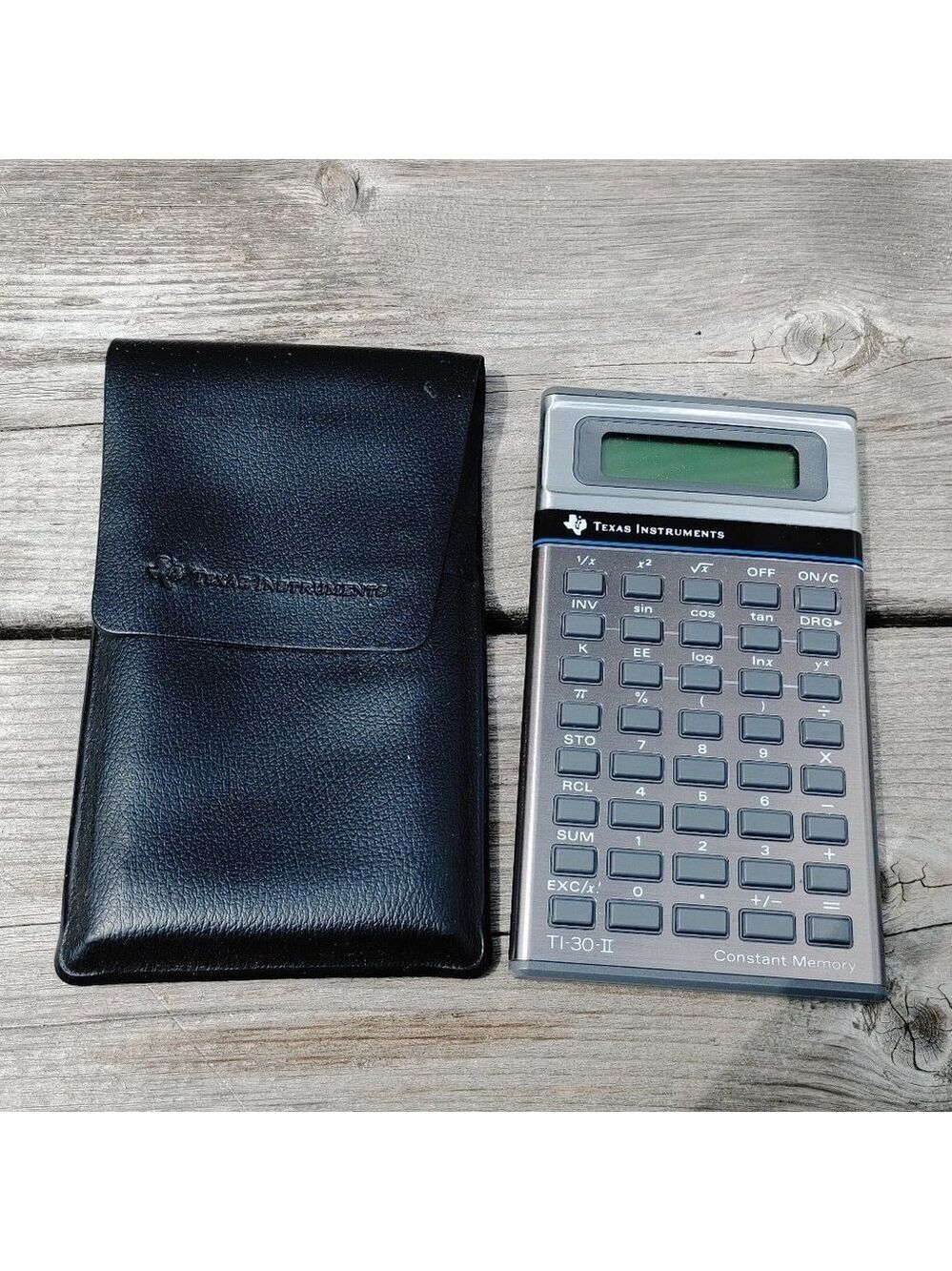 Texas Instruments TI-20-II LTA1984 Vintage Calculator 0222306 With Case WORKS